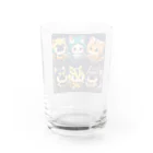 可愛い存在まじ癒しのイカネコレンジャーズ Water Glass :back