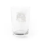 とーる 🇯🇵akabeco/animals/graffitiのカバード　チョコレートドーナツ Water Glass :back