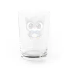 Vasetti_pressの蝶ネクタイをしたフクロウ Water Glass :back