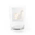 ネコにこ7820のびっくらネコ Water Glass :back