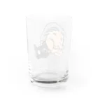 親父と猫のるるのガラス越しに Water Glass :back