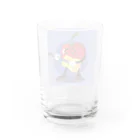 satomatoのイラストのギターを弾くトマトくん Water Glass :back