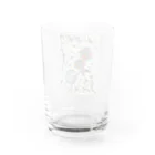 suuのカラフルな花とハリネズミ Water Glass :back