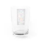 癒しのお部屋の花と蝶I Water Glass :back