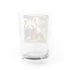 ラッキーマインあべむつきの楽しくて仕方がないレッサーパンダ Water Glass :back