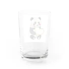 愛を届けるパンダの愛を送るパンダ Water Glass :back