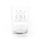 愛を届けるパンダの愛を送るパンダ Water Glass :back