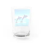 Warm houseの愉快なイルカたち Water Glass :back