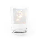 コハクの家の可愛いフクロウのイラストグッズ Water Glass :back