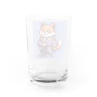 街の雑貨屋さんのかわいいたぬきのドット絵グッズ Water Glass :back