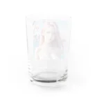 AI goddessの桜と川と青空と、ピンクの髪の女の子 Water Glass :back