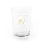 kazu_gの季節外れの雪の中のに咲く、季節外れのヒマワリ Water Glass :back