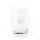 KeishopCreations - 日本の美をあなたにのハンドメイドリメイク着物青 Water Glass :back