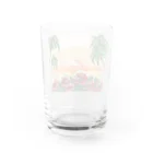 la-mer-sireneのハイビスカスのサンセット Water Glass :back