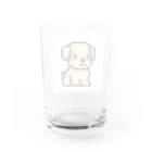 ebizo999のドット絵の子犬 Water Glass :back