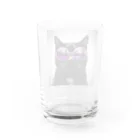 Moa_Mindの黒猫紫サングラス Water Glass :back