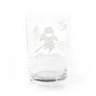 忍者の忍者のイラストグッズ Water Glass :back