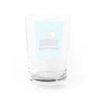 hassy3160のwhite beach vibesデザイン Water Glass :back