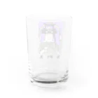 kazu_gの弁財天（切抜きロゴ/淡色グッズ用） Water Glass :back