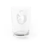 もっち（mocchi）の毛づくろいニャンコ(モノクロ) Water Glass :back