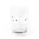 ポメラニアン 🐾 ポメポメしゅーくりむのコーヒー牛乳ぽめ(白) Water Glass :back