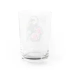 おやぽんのカーネーションと孔雀草ダイカット Water Glass :back