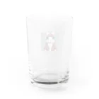 to_ma1のかっこいいおしゃれなウサギ Water Glass :back