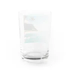 Makky_0401の南国の海イラストグッズ Water Glass :back