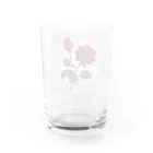 ごんの1本の赤い薔薇のイラストグッズ Water Glass :back