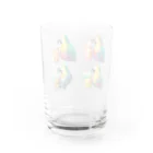 ✴︎Tiara shop✴︎のビール好きのオウム Water Glass :back