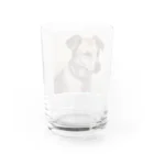 まさのお店の凛々しい犬 Water Glass :back