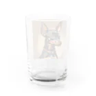 Daisy333のミニチュアピンシャー　ブラックタン Water Glass :back