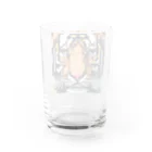 ki1962のドット絵で描かれた虎のアップ画像のプレミアムグッズ Water Glass :back