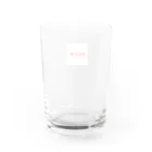 推し活応援し隊　oshikatsu-o-enの推しのカラー　レッド Water Glass :back