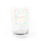 ラクダの店の愛くるしい招き猫 Water Glass :back