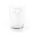 Hanagara animal cafeのモモンガと花柄アニマルカフェのロゴ入り。 Water Glass :back