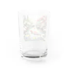 ワンダーワールド・ワンストップの鯉が泳いでいる水彩画調の池③ Water Glass :back