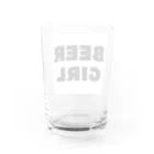 BEERのビールガール_黒字(白背景) Water Glass :back