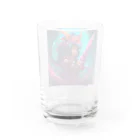 AI.comのAIびじょモンアート Water Glass :back