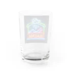 N SAUNA LOGOのネオン風サウナロゴ2 Water Glass :back