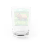 川島商店のカピバラ（草原） Water Glass :back