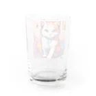 jiji2の額に模様のある猫 Water Glass :back