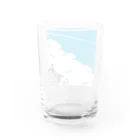 まつり猫ショップのヒコーキ雲 Water Glass :back