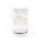 mudouの焚火を囲んで和む Water Glass :back