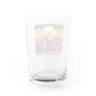 毎日がにゃんとも幸せ マサッチShopのレトロバイクドット　夕日編　№３ Water Glass :back