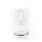 おしゃれな動物のおしゃれなゾウ Water Glass :back