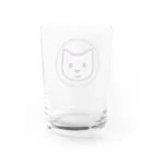 キャットニャーのムラサキPOPな猫 Water Glass :back