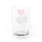 ３２１６のl love クロネコ Water Glass :back