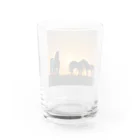 宇宙開発デザイン科の夕陽の中の馬 Water Glass :back