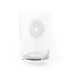 jajamarupotetoの幾何学模様（曼荼羅風、混沌） Water Glass :back